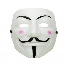 Masca ANONYMOUS Guy Fawkes,alb,marime universala